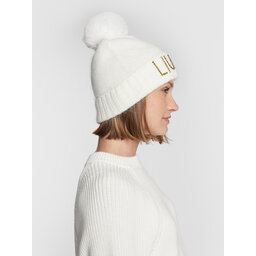 

Шапкa Liu Jo Ponpon Logo 2F2002 M0300 Off White 01065, Білий
