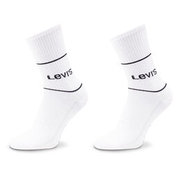 Levi's® Set de 2 perechi de șosete lungi unisex Levi's® 701210567 White