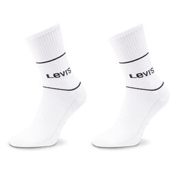 Levi's® Set od 2 para unisex visokih čarapa Levi's® 701210567 Bijela