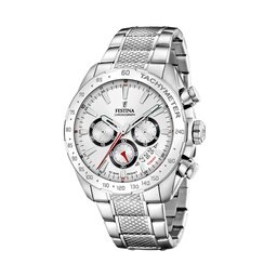 Festina Zegarek Festina Timeless Chronograph 20668/1 Silver/Silver