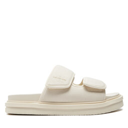 Calvin Klein Jeans Şlapi Calvin Klein Jeans Double Bar Sandal Mtl YM0YM01020 Écru