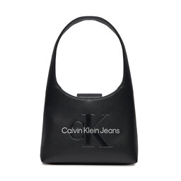 Calvin Klein Jeans Kabelka Calvin Klein Jeans Sculpted Arch Shoulderbag22 Mono K60K611548 Black/Metallic Logo 0GL