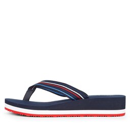 

В'єтнамки Tommy Hilfiger Wedge Stripes Beach Sandal FW0FW07858 Space Blue DW6, Cиній