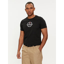 Tommy Hilfiger Tommy Hilfiger T-Shirt Global Stripe MW0MW34388 Μαύρο Regular Fit