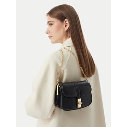 Tommy Hilfiger Handtasche Tommy Hilfiger Th Heritage Chain Crossover AW0AW19319 Schwarz