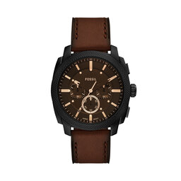 Fossil Годинник Fossil Machine Chronograph FS6101 Коричневий