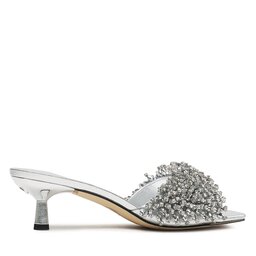 

Шльопанці MICHAEL Michael Kors Amal Kitten Sandal 40S3AMMS1M Silver, Срібний