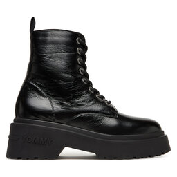 Tommy Jeans Botines planos Tommy Jeans Tjw Chunky Shiny EN0EN02848 Negro