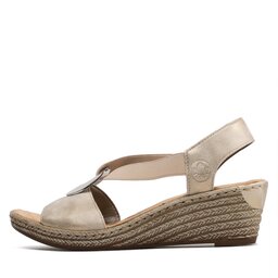 

Босоніжки Rieker 624H6-60 Beige, Золотий