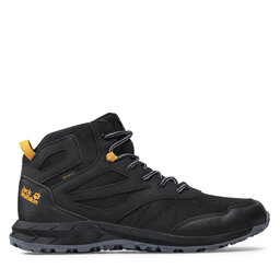

Трекінгові черевики Jack Wolfskin Woodland Texapore Mid K 4042152 Black/Burly Yellow Xt, Чорний