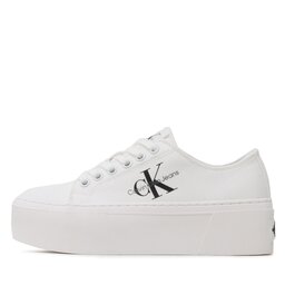 

Кросівки Calvin Klein Jeans Cupsole Low Txt YW0YW01033 Triple White 01T, Білий