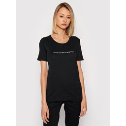 United Colors Of Benetton United Colors Of Benetton Marškinėliai 3GA2E16A2 Juoda Regular Fit