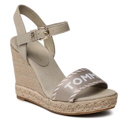 Tommy Hilfiger Alpargatas Tommy Hilfiger Seasonal Webbing Wedge FW0FW07088 Sandalwood RBT