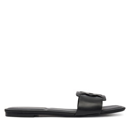 Calvin Klein Pantoletten Calvin Klein Square Flat Sandal Emblem HW0HW03128 Schwarz