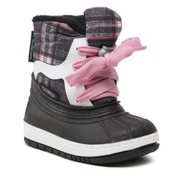 Boatilus Śniegowce Boatilus Skaty Lace NS07-VAR.08ZV Plaid Grey/Pink