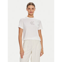 Calvin Klein Jeans Calvin Klein Jeans Marškinėliai Outlined J20J224791 Balta Regular Fit