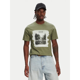 Hunter Hunter T-shirt Duart Graphic HARM0033251 Kaki Regular Fit