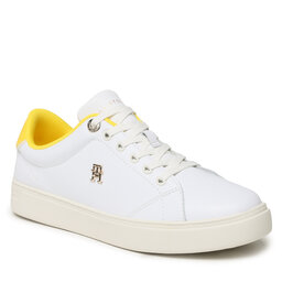 Tommy Hilfiger Sneakers Tommy Hilfiger Elevated Essential Court Sneaker FW0FW07377 White/Vivid Yellow 0LF