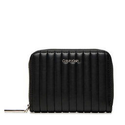 Calvin Klein Portafoglio piccolo da donna Calvin Klein Mini Line Quilt Md Zip Around K60K613064 Nero