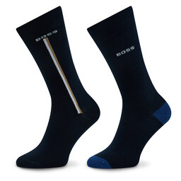 Boss 2 pares de calcetines altos para hombre Boss 50478336 Dark Blue 403
