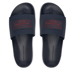 Tommy Hilfiger Pantoletten Tommy Hilfiger Patch Pool Slide FM0FM06008 Dunkelblau