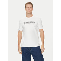 Calvin Klein Calvin Klein Majica Double Logo K10K114149 Bela Regular Fit