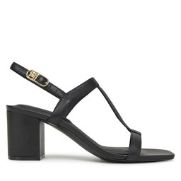 Tommy Hilfiger Sandály Tommy Hilfiger Leather Block Heel Sandal FW0FW08532 Černá