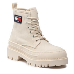 Tommy Jeans Hikerkänga Tommy Jeans Foxing Boot EN0EN01903 White Dove AF2