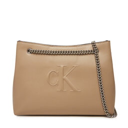 Calvin Klein Jeans Torebka Calvin Klein Jeans Sculpted Chain Shoulder Bag LV04K3163G Beżowy