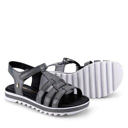 

Босоніжки Bibi Flat Form 1198012 Black, Срібний