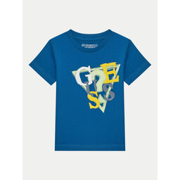 Guess Guess Majica N5GI10 K8HM4 Modra Regular Fit