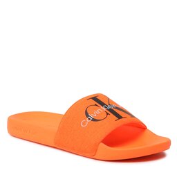Calvin Klein Jeans Chanclas Calvin Klein Jeans Slide Monogram Co YM0YM00061 Shocking Orange SNX