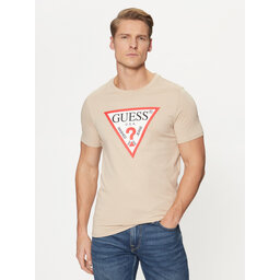 Guess Guess Marškinėliai M2YI71 I3Z14 Smėlio Slim Fit
