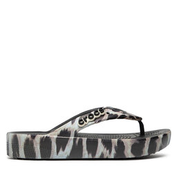 

В'єтнамки Crocs Clsplatform Animal Remix Flip W 207845 Noir/Leopard, Чорний