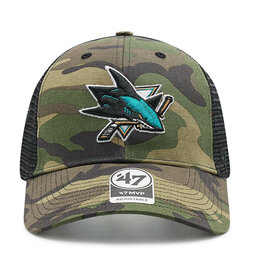 

Бейсболка 47 Brand Nhl San Jose Sharks Trucker H-CBRAN22GWP-CM Camo, Зелений