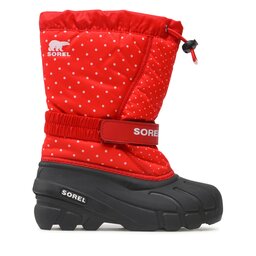 

Снігоходи Sorel Youth Flurry™ Print NY3503-646 Cherrybomb/Black, Червоний