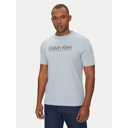 Calvin Klein Calvin Klein T-shirt Double Logo K10K114149 Svijetloplava Regular Fit