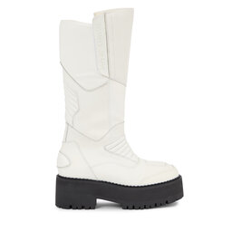 Tommy Jeans Μπότες Tommy Jeans Tjw Long Shaft Biker Boot EN0EN02376 Λευκό