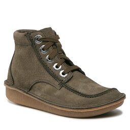 Clarks Stivaletti Clarks Funny Cedar 261738864 Dark Olive Nub