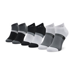 Asics Σετ 3 ζευγάρια κοντές κάλτσες unisex Asics Color Block Ankle 3033B560 Black 001