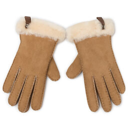 Ugg Handschuhe Ugg W Shorty Glove W Leather Trim 17367 Chestnut