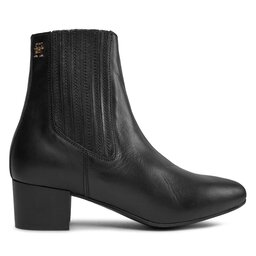 Tommy Hilfiger Μποτάκια Tommy Hilfiger Essential Leather Boot FW0FW07759 Μαύρο