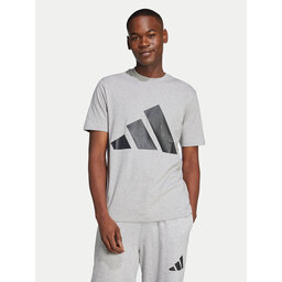 adidas adidas Marškinėliai Essentials Big Logo JE8948 Pilka Regular Fit