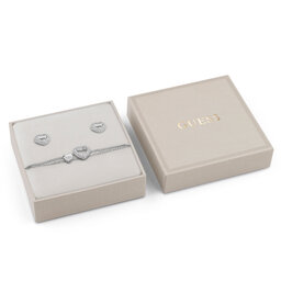 Guess Rokassprādzes un auskaru komplekts Guess JUBS05 075JW Sudraba
