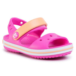 Crocs Босоніжки Crocs Crocband Sandal Kids 12856 Electric Pink/Cantaloupe
