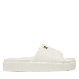 Tommy Hilfiger Klapki Tommy Hilfiger Platform Monogram Poolslide FW0FW08526 Biały