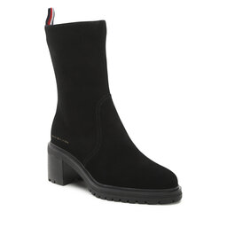 Tommy Hilfiger Čizme Tommy Hilfiger Outdoor Mid Heel Boot FW0FW06620 Black BDS