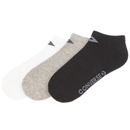 Converse 3 pares de calcetines cortos unisex Converse E751A-3012 Blanco