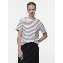 Pieces Pieces Camiseta Ria 17146339 Beis Regular Fit
