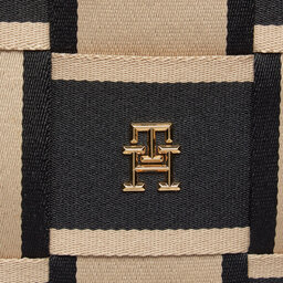 

Сумка Tommy Hilfiger Iconic Tommy Tote Woven AW0AW16087 White Clay / Black 0GJ, Білий